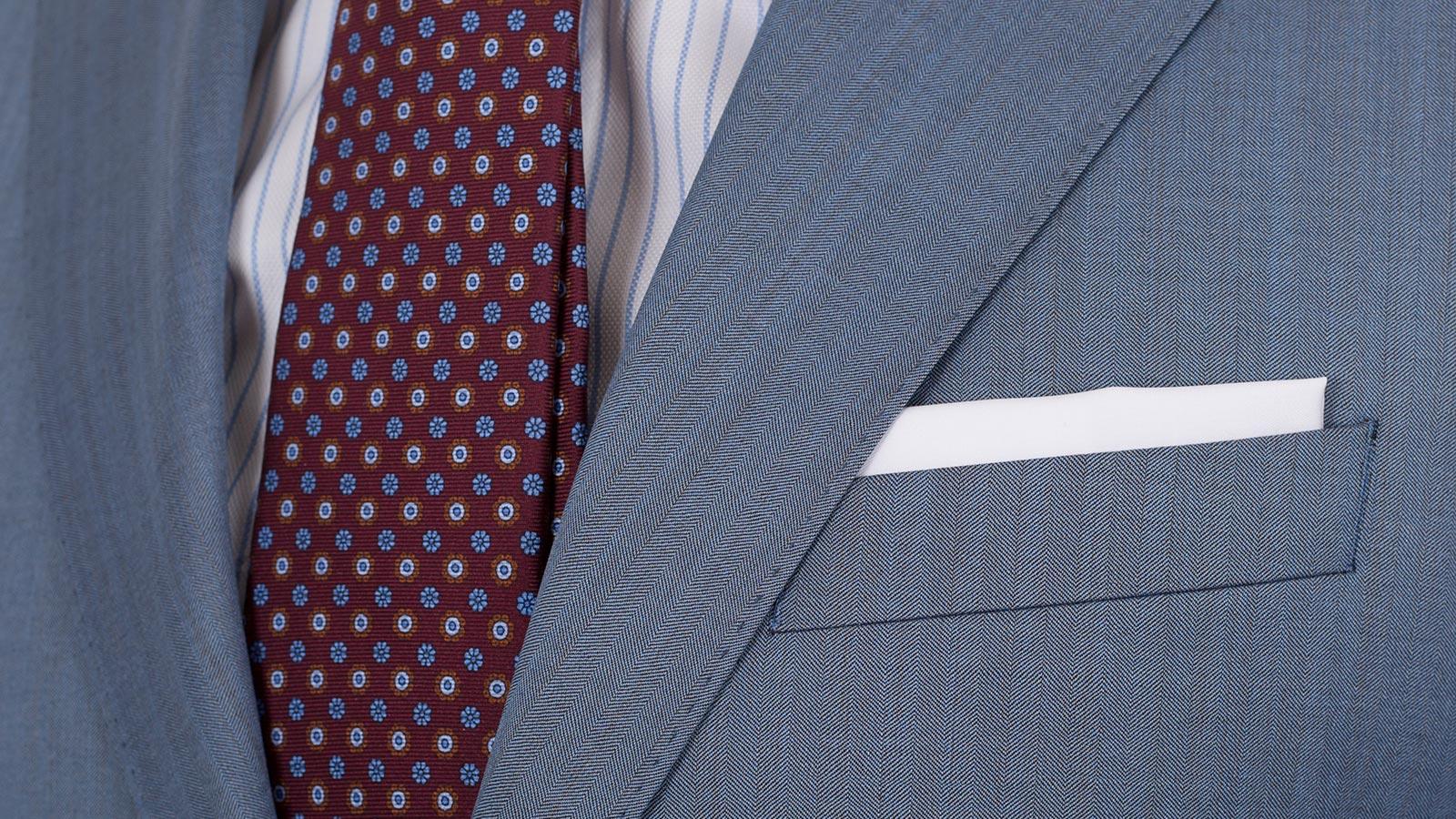 Sky Blue Wool & Silk Suit - slider image 1