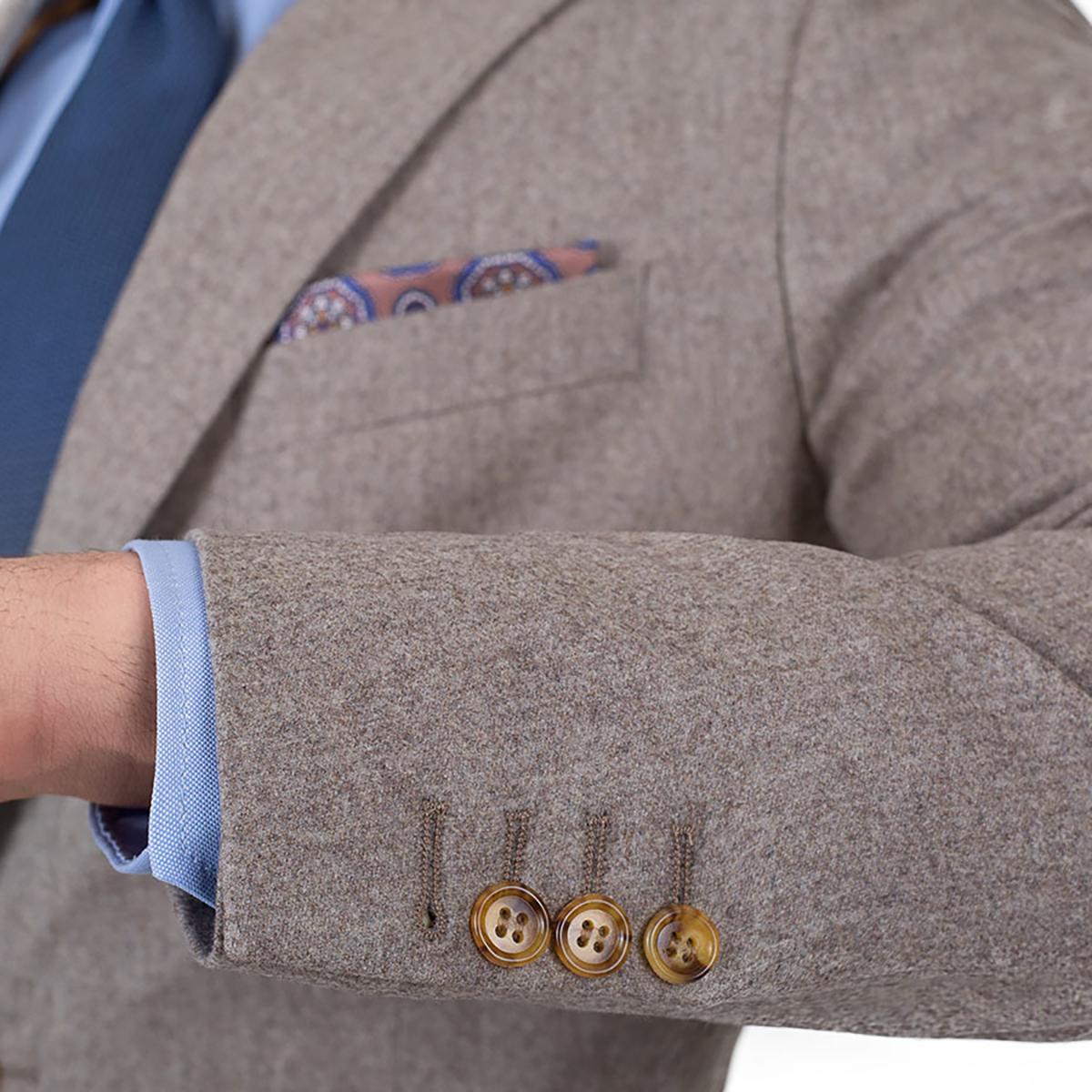 Light Brown Wool Flannel Suit - slider image 1