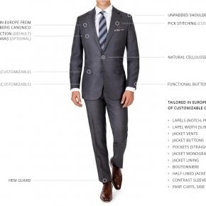 Dark Grey Pick & Pick Suit - thumbnail image 2