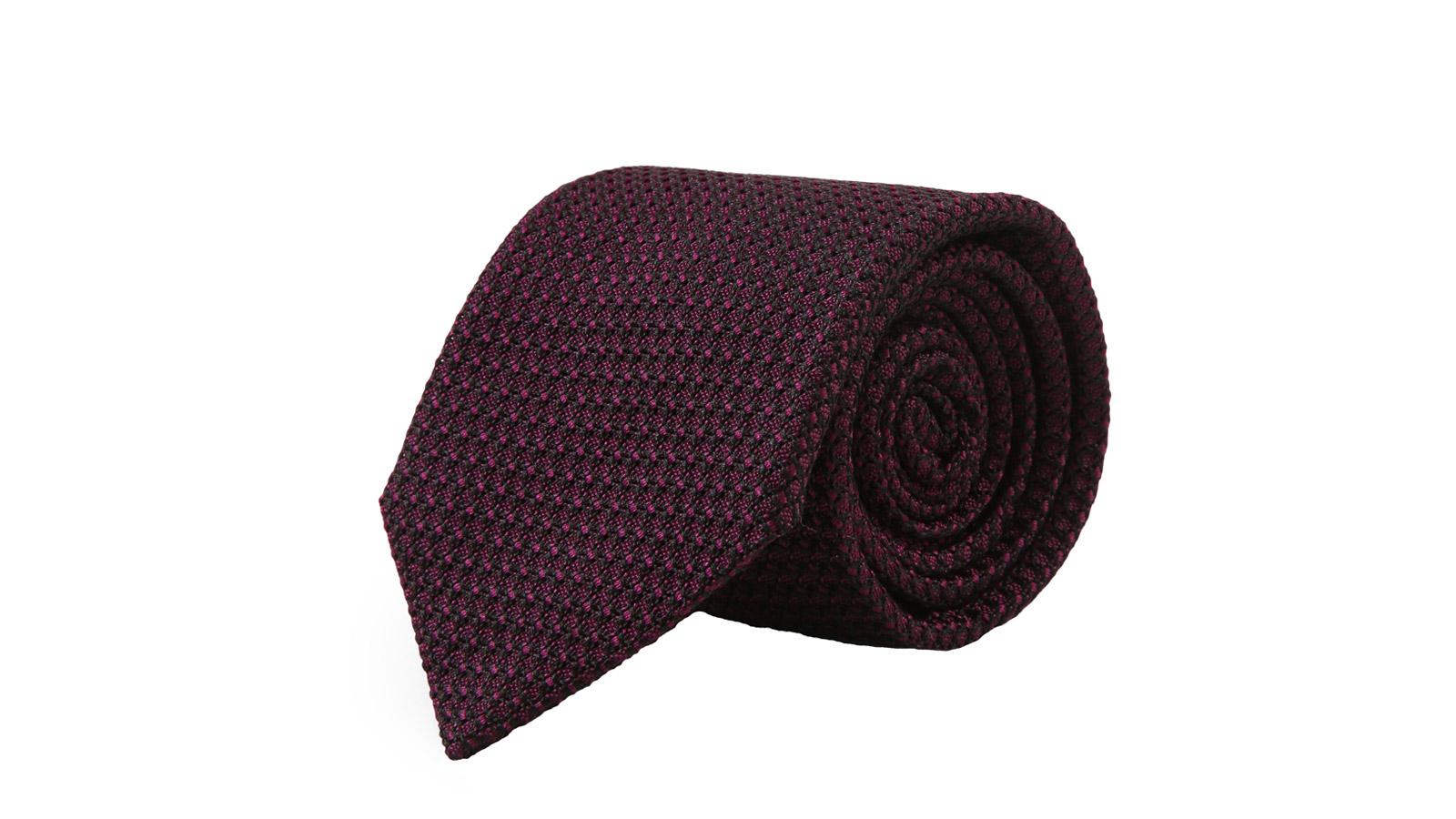 Purple 100% Grenadine Silk Tie - slider image 