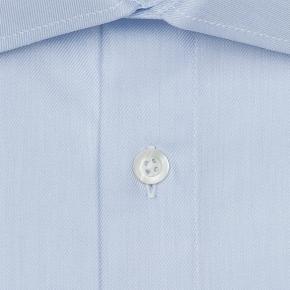 Light Blue Cotton Twill Shirt - thumbnail image 1