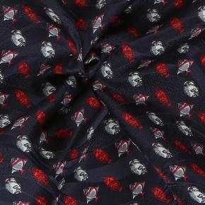 Blue & Red Fish Print Pocket Square - thumbnail image 1