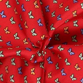 Red & Blue Butterflies Print Pocket Square - thumbnail image 1