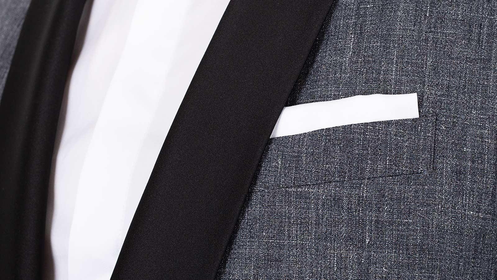 Dark Grey Linen Tuxedo - slider image 1