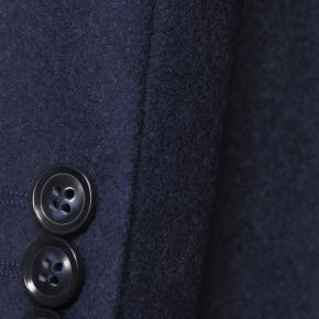 Coat in Solid Navy Wool - thumbnail image 2