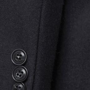 Coat in Solid Charcoal Wool - thumbnail image 2