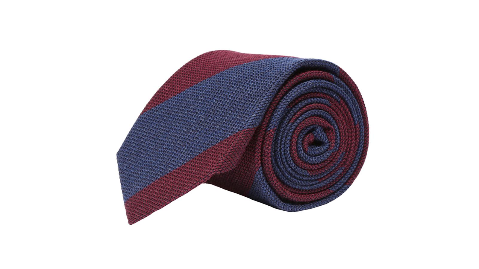 Blue & Red Grenadine Silk Tie - slider image 