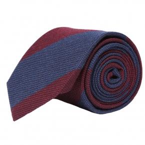 Blue & Red Grenadine Silk Tie - thumbnail image 1