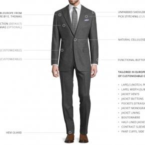 Grey Twill Wool & Cashmere Suit - thumbnail image 3