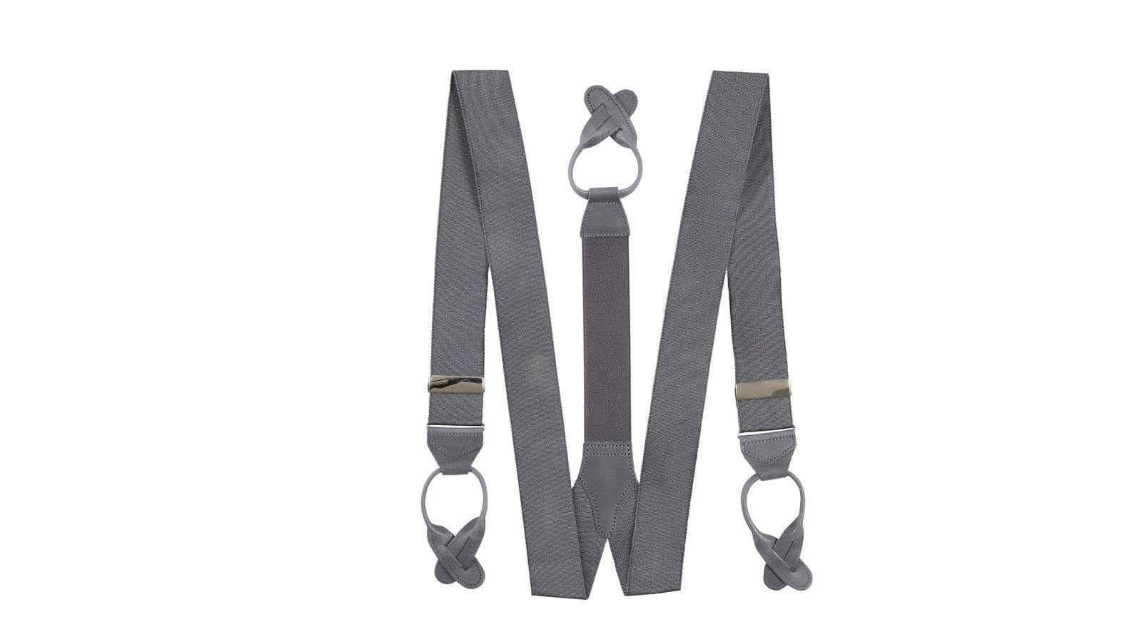 Dark Grey Suspenders - slider image 