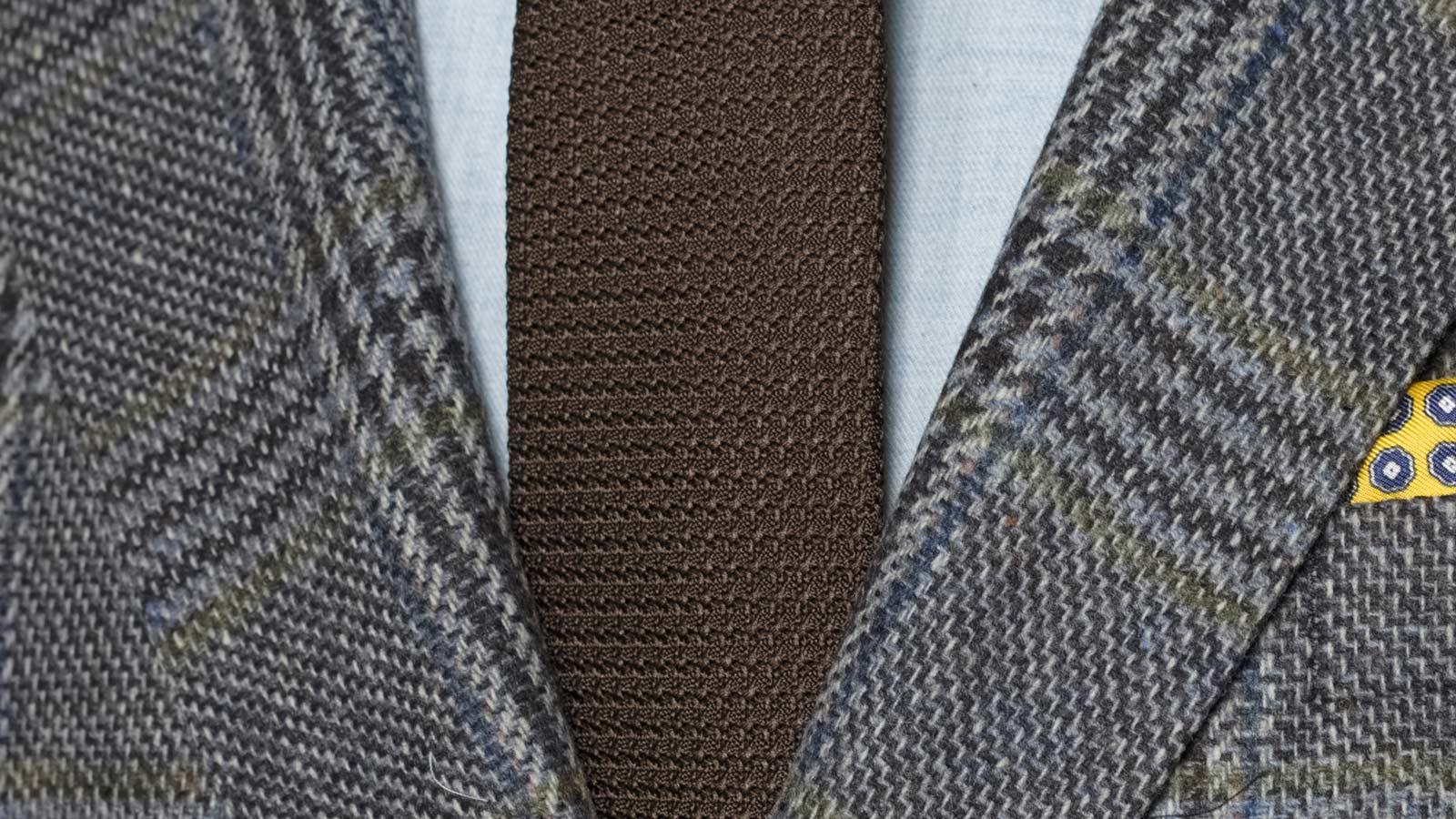 Grey Plaid Shetland Tweed Blazer - slider image 1