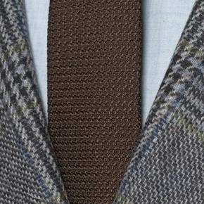 Grey Plaid Shetland Tweed Blazer - thumbnail image 1