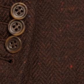 Rich Tobacco Donegal Herringbone Tweed Blazer - thumbnail image 2