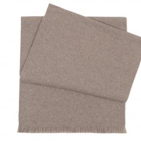 Solid Beige Wool Scarf  - thumbnail image 1