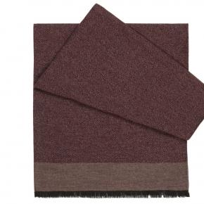 Maroon Melange Wool & Silk Scarf - thumbnail image 1