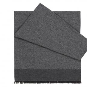 Grey Melange Wool & Silk Scarf - thumbnail image 1