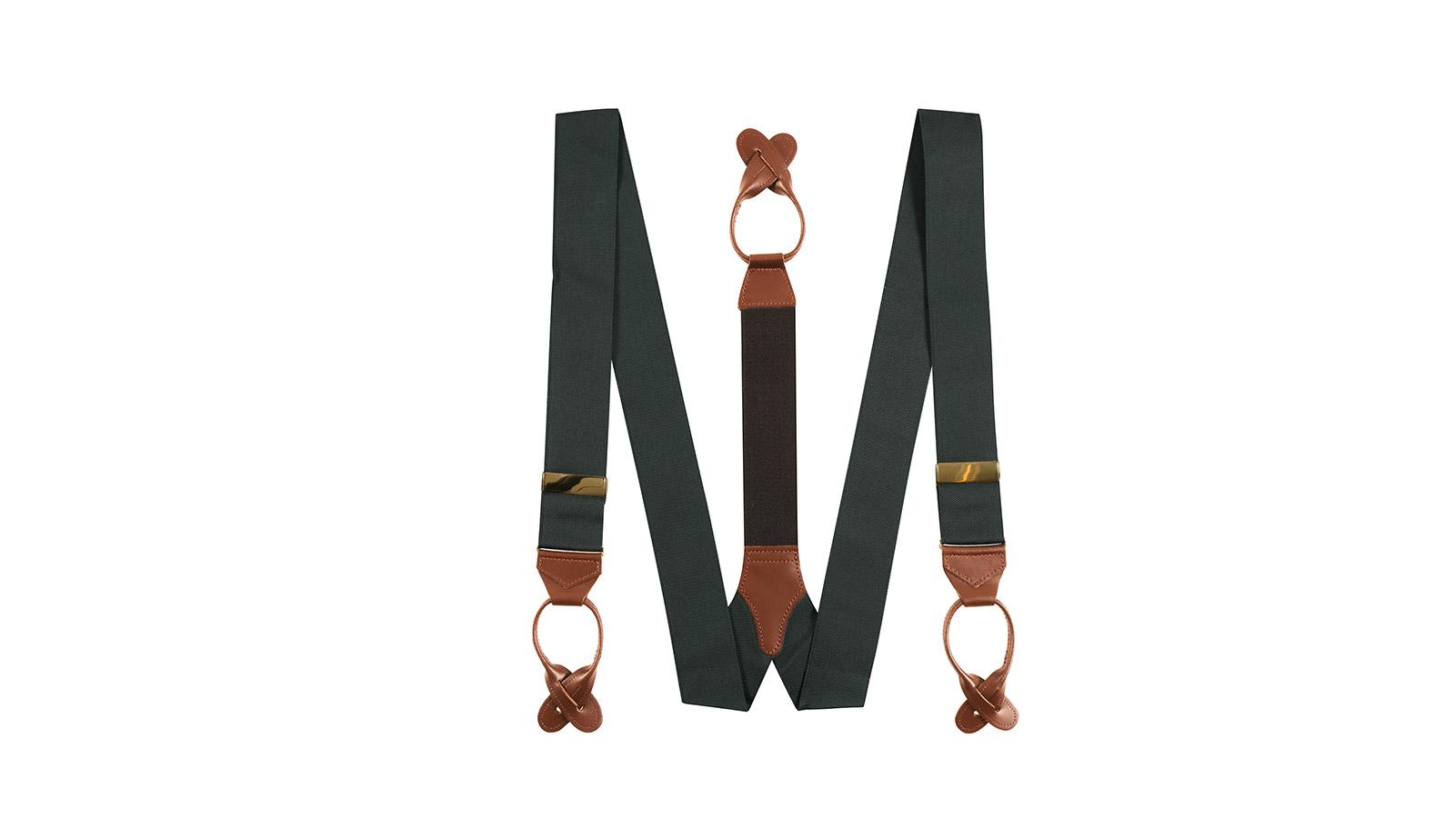 Dark Green Suspenders - slider image 