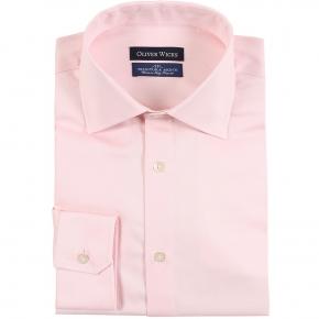 Melon Pink Cotton Twill Shirt - thumbnail image 1