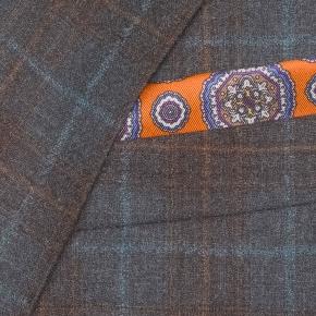 Tangerine & Blue Check Charcoal Natural Stretch Blazer - thumbnail image 1