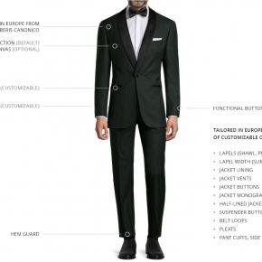 Vendetta Premium Solid Dark Green Tuxedo - thumbnail image 3