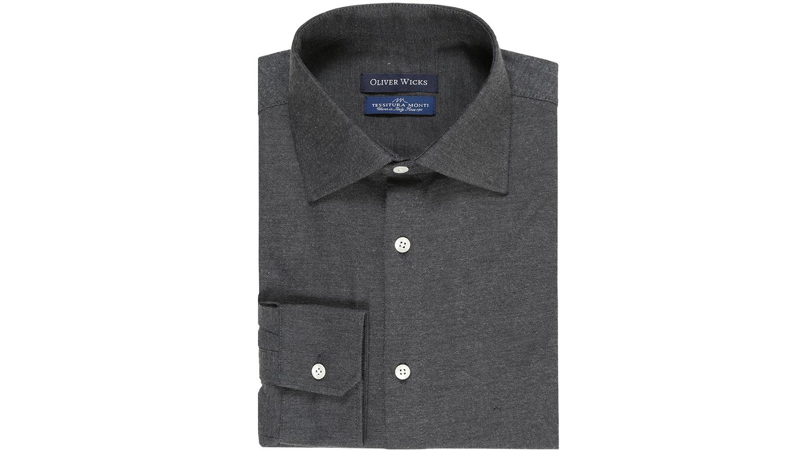 Dark Grey Flannel Shirt - slider image 