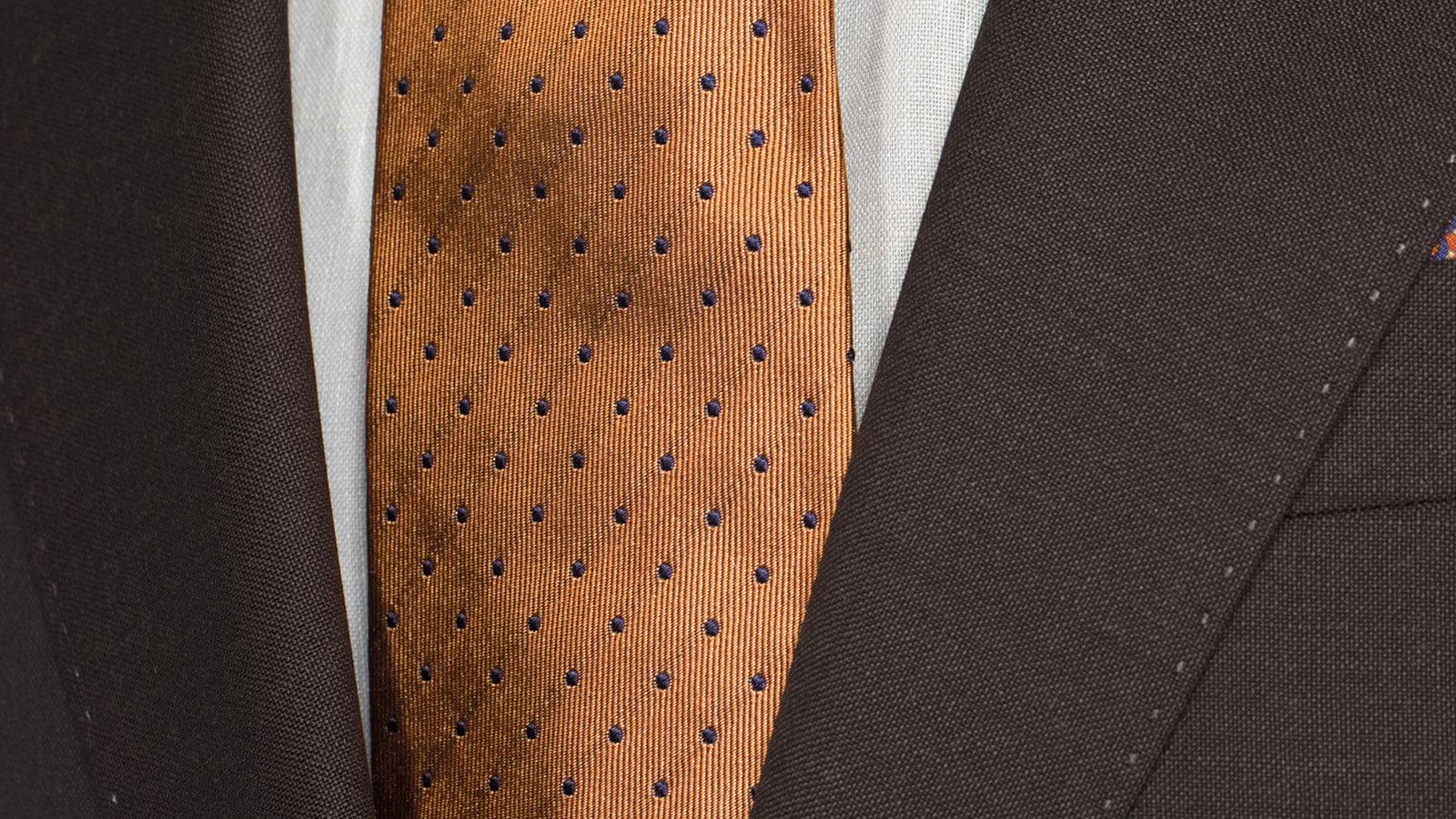 Solid Chocolate Brown Wool & Mohair Suit - slider image 1