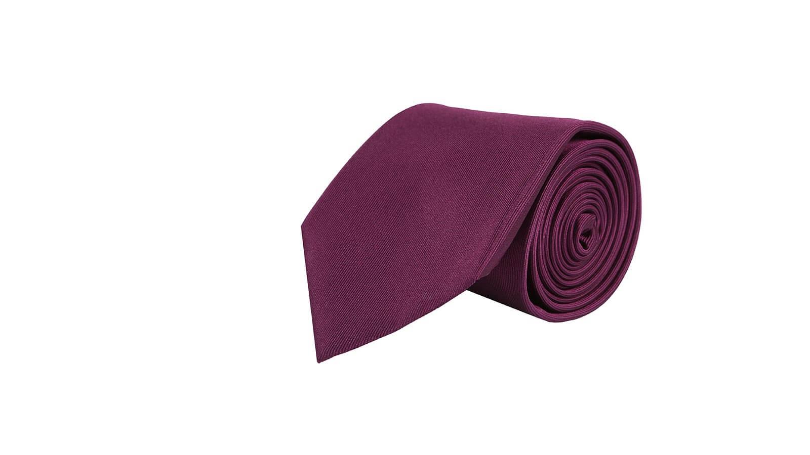 Solid Purple Silk Tie - slider image 