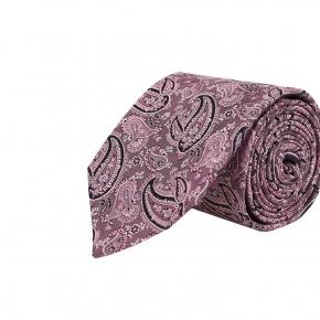 Pink Paisley Silk Tie - thumbnail image 1