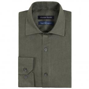 Forest Green Linen Shirt - thumbnail image 1