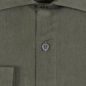 Forest Green Linen Shirt - thumbnail image 2