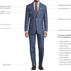 Cobalt Blue Linen Suit - thumbnail image 3