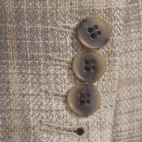 Beige Plaid Wool Silk & Acetate Blazer - thumbnail image 2