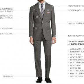 Dark Grey Houndstooth Suit - thumbnail image 3