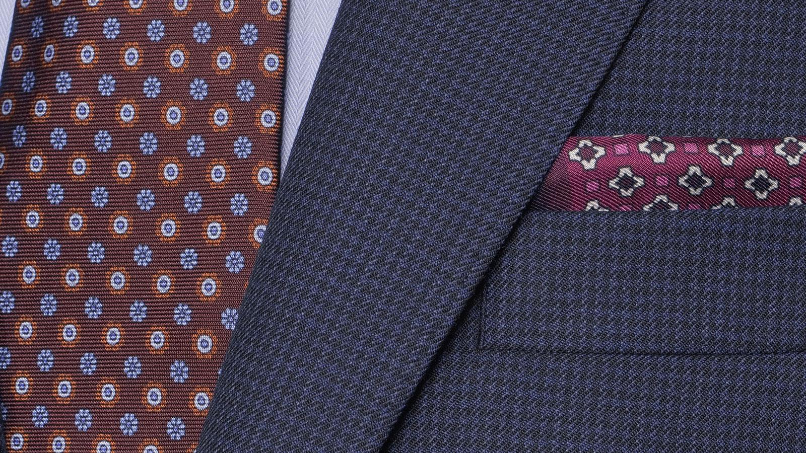 Navy Houndstooth Suit - slider image 1