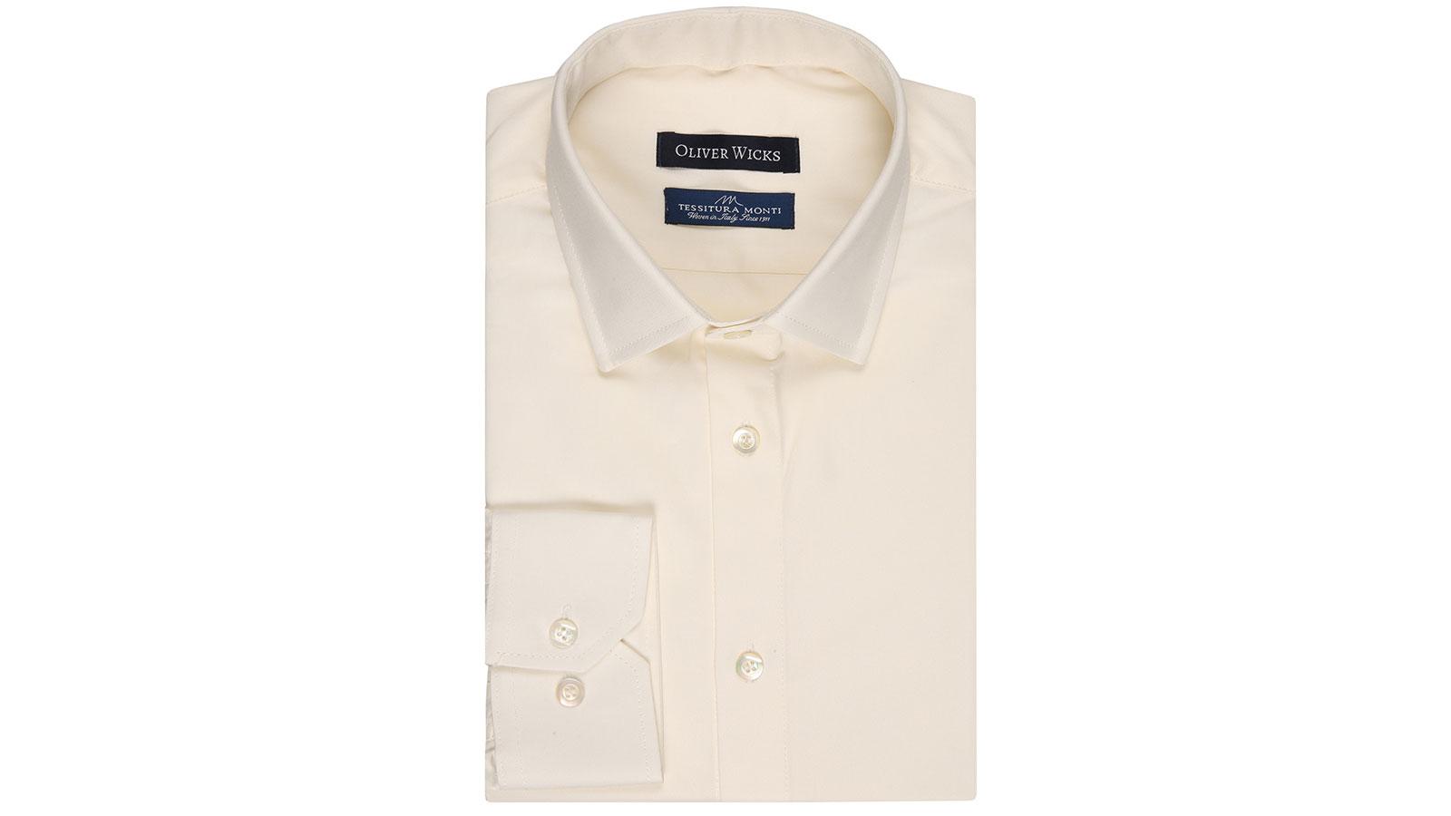 Ivory Cotton Twill Shirt - slider image 1