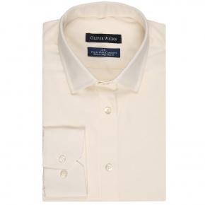 Ivory Cotton Twill Shirt - thumbnail image 1