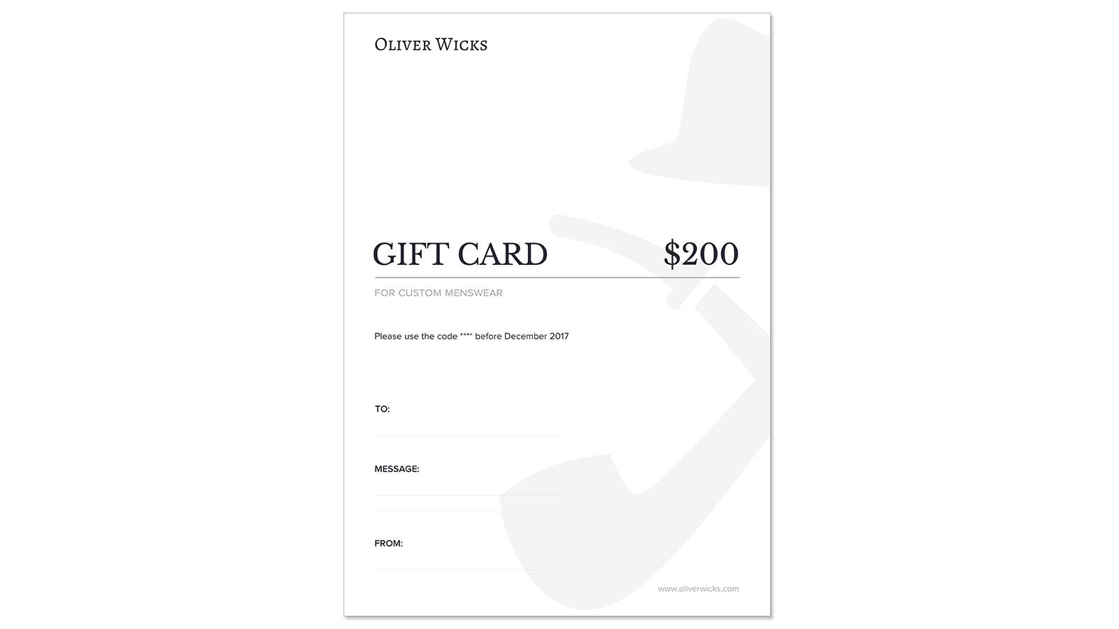 $200 / € 186 Gift e-Card - slider image 