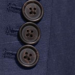 Navy Blue Wool & Linen Suit - thumbnail image 2