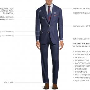 Yale Blue Flannel Suit - thumbnail image 3