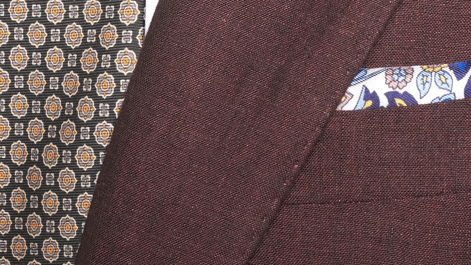 Burgundy Linen Suit - slider image 1