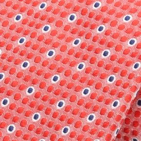 Geranium Red Patterned Silk Tie - thumbnail image 2