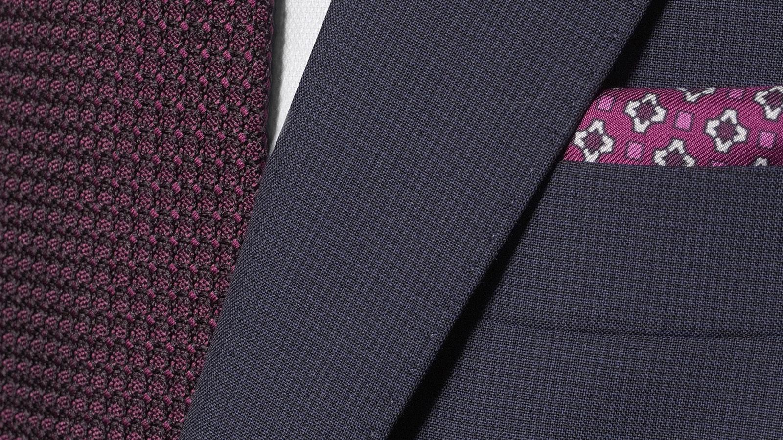 Navy Micro Houndstooth Suit - slider image 1