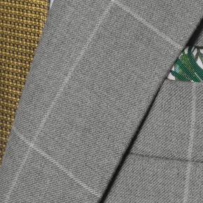 Grey Windowpane Suit - thumbnail image 1