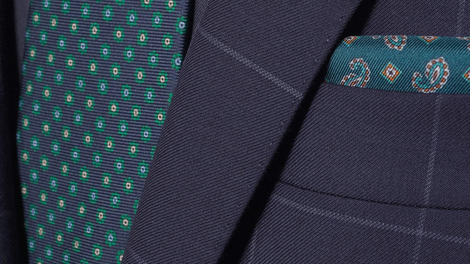 Navy Windowpane Suit - slider image 1