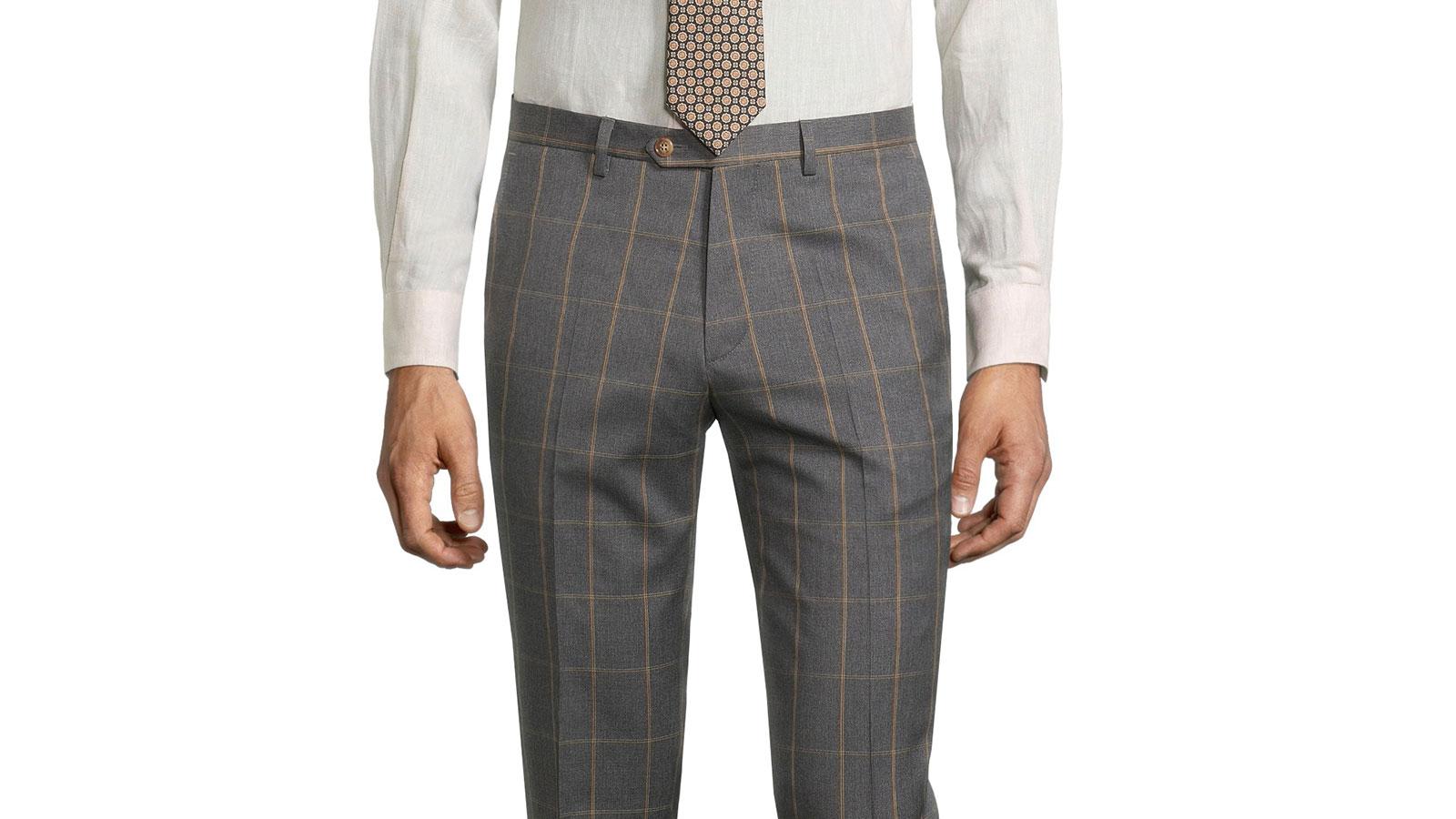 Tangerine Check Dark Grey Pants - slider image 