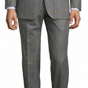 Grey Plaid With Yellow Overcheck Pants - thumbnail image 1