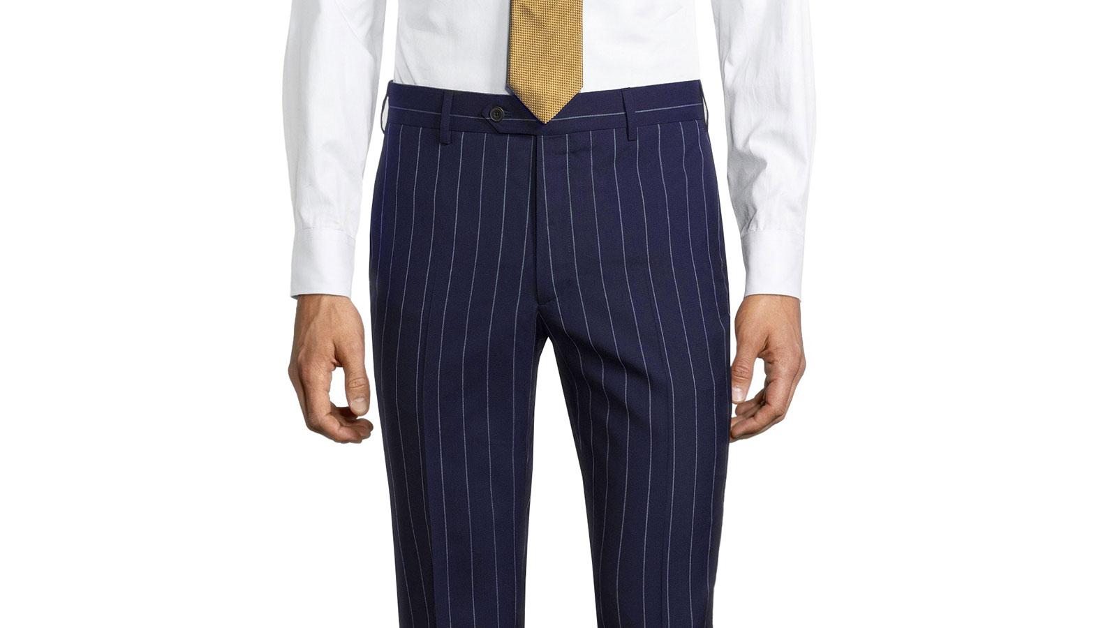 Vendetta Premium Navy Wide Chalkstripe Pants - slider image 