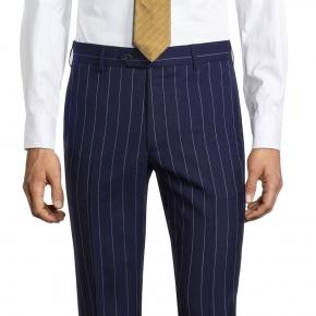 Vendetta Premium Navy Wide Chalkstripe Pants - thumbnail image 1