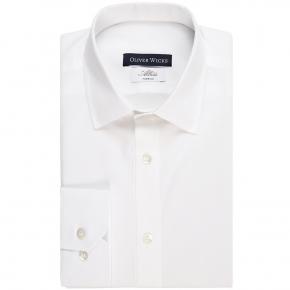 Pure White Cotton Twill Shirt - thumbnail image 1