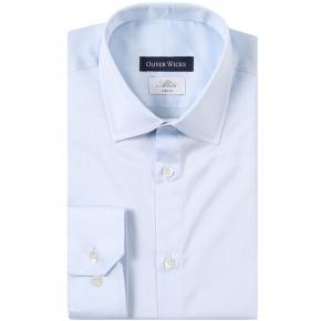 Pastel Blue Cotton Twill Shirt - thumbnail image 1